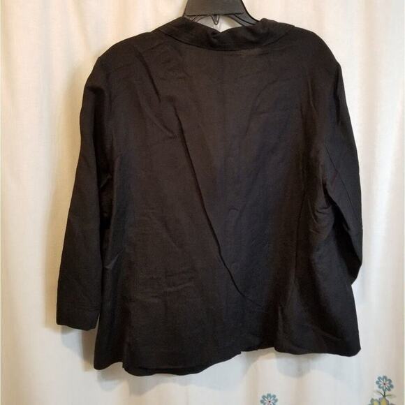 Elementz Linen blend career boho Vintage Blazer Lightweight jacket‎ plus size 2X - Picture 2 of 5